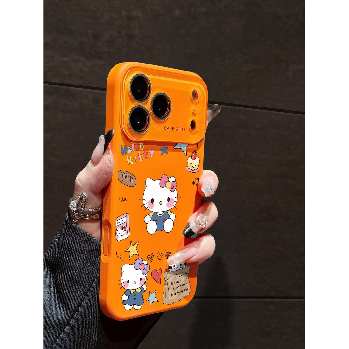 Cute Hello Kitty Cartoon Print Phone Case Compatible With iPhone 15 14 13 12 11 Pro Max, Large Lens Window Anti-drop Soft Silicone Aesthetic Kawaii Kitty Protective Case Cover for Women Girls