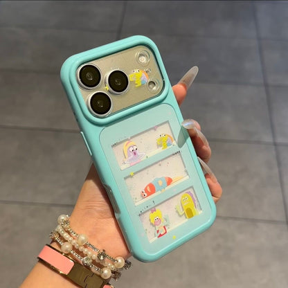 Kawaii SpongeBob Patrick Squidward  Phone Case Creative Transparent Window Shockproof Protective Case For iPhone Series