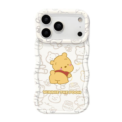 Lovely Winnie the Pooh & Honey Jar Print, Soft TPU Shockproof Cover With Detachable Hand Strap For iPhone