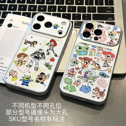 Cute Cartoon Toystory Collage Print Raised Lens Protective Shockproof Phone Case with Magnetic Option